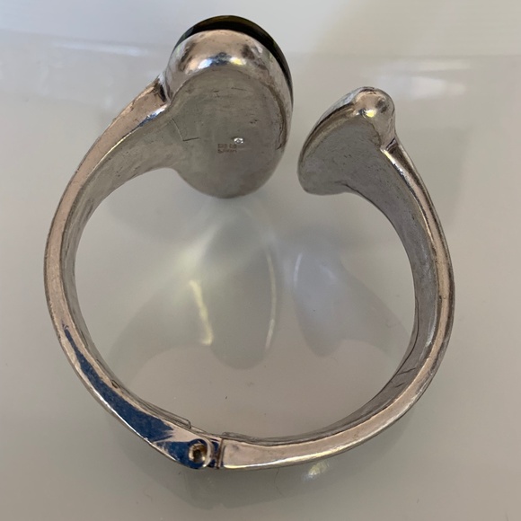 RLM Soho Robert Lee Morris Abalone Shell Hinged Cuff Bracelet - Picture 4 of 6